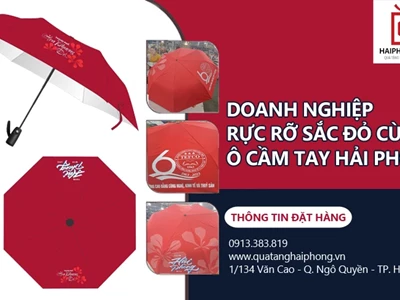 Doanh nghiệp rực rỡ sắc đỏ khi kết hợp cùng ô cầm tay Hải Phòng